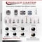 Service Caster 2-3/8'' Floor Safe Black Hooded Twin Wheel Caster Grip Ring Stem, 5PK SCC-GR02S60D-NYU-FB-716X1716-5 - alternate 2